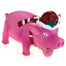 картинка Игр. д/животных "Санта свин" (розовый), (18 см)